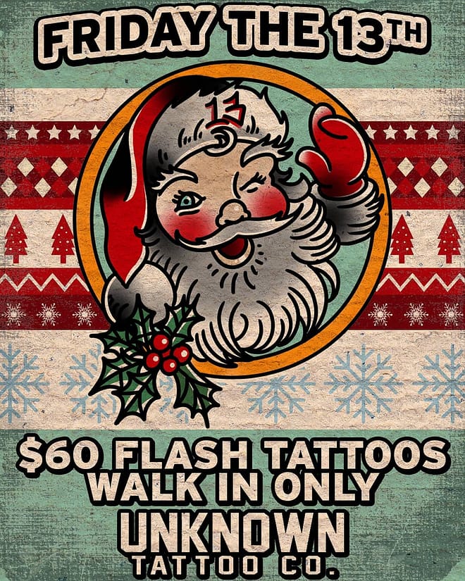 $60 Friday the 13th Tattoos at Unknown Tattoo Co in Everett, Washington