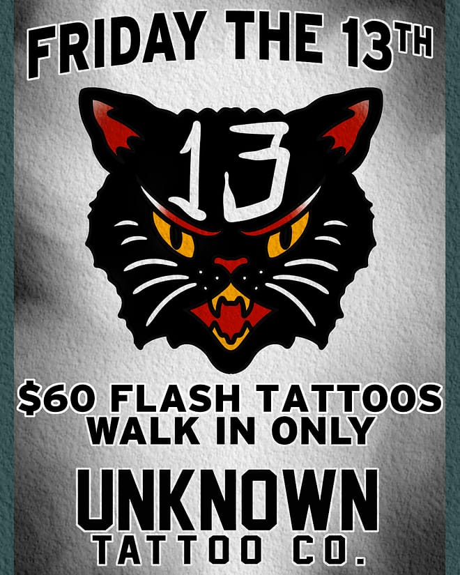 Friday the 13th tatto- unknown tattoo - everett washington